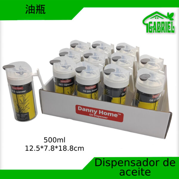 Dispensador de Aceite u Otros Líquidos 500 ml 12.5x7.8x18.8 cm