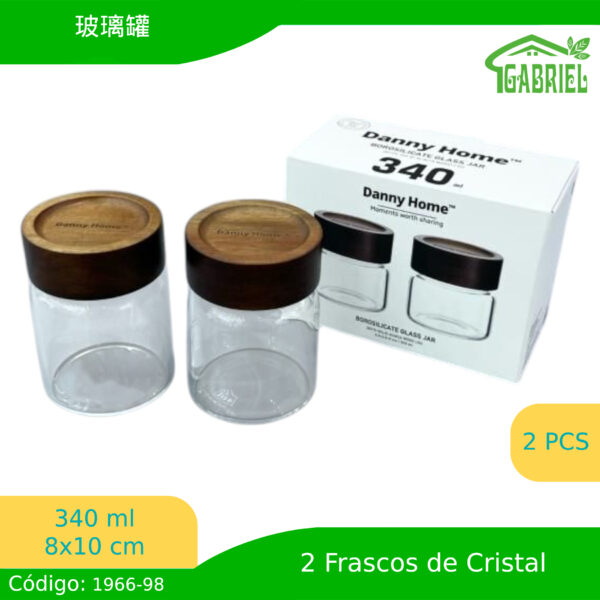 340ml,8*10cm/玻璃罐2pcs/Tarro de cristal 2pcs