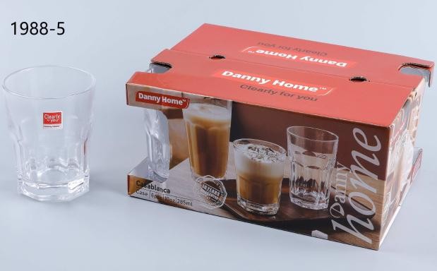 10.1*7.8*6.6cm,285ml/玻璃杯 6PCS/VASO DE VIDRIO 6PCS