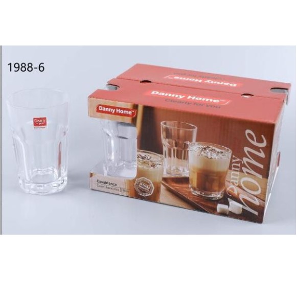 Vasos de Vidrios 315 ml 12x8x6 cm Set de 6 Piezas