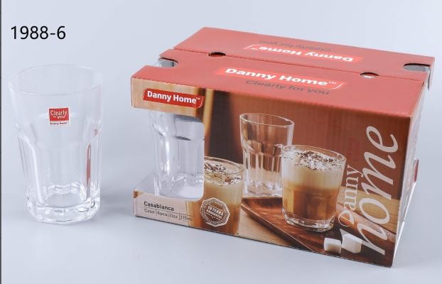 12.3*7.8*6.3cm,315ml /玻璃杯 6PCS/VASO DE VIDRIO 6PCS