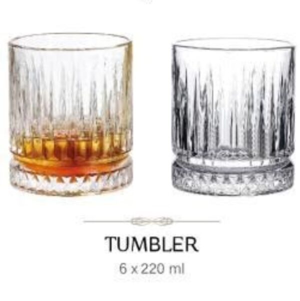 Vasos para Whisky u Otros Tragos Set de 6 Piezas 8.5x7.3x7.3 cm 225ml