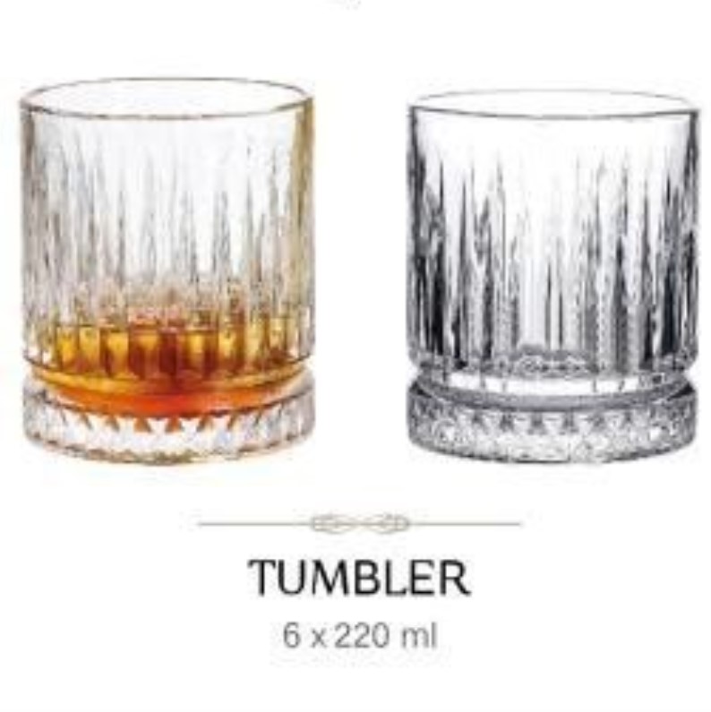 Vasos para Whisky u Otros Tragos Set de 6 Piezas 8.5×7.3×7.3 cm 225ml