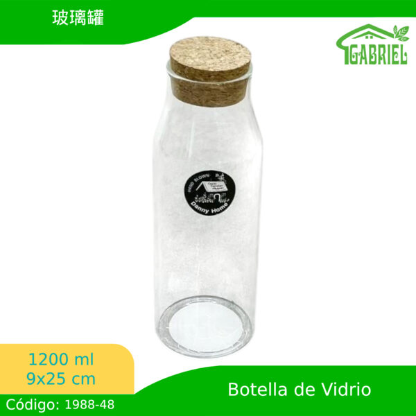 1200ml ,9*25cm/玻璃罐/Tarro de cristal