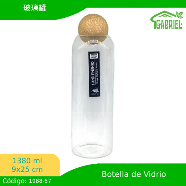 1380 ml,9*25cm/玻璃罐/Tarro de cristal