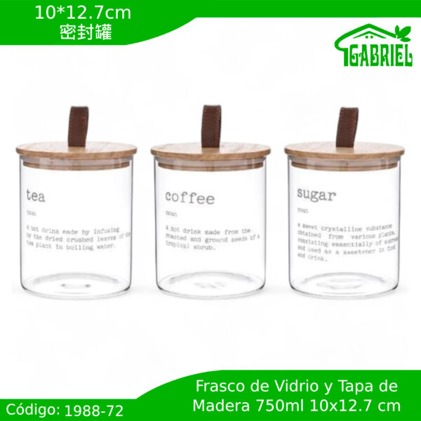 750ml,10*12.7 cm/玻璃罐3pcs/Tarro de cristal 3pcs