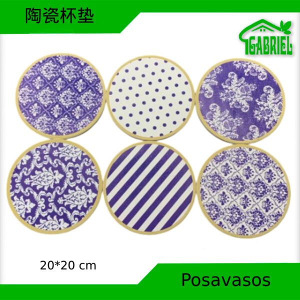 Posavasos de Cerámica 20 cm 1 unidad (6 Diseños)