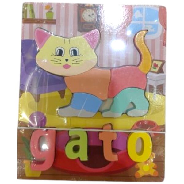 Rompecabezas Educativo para Niños Diseño Gato