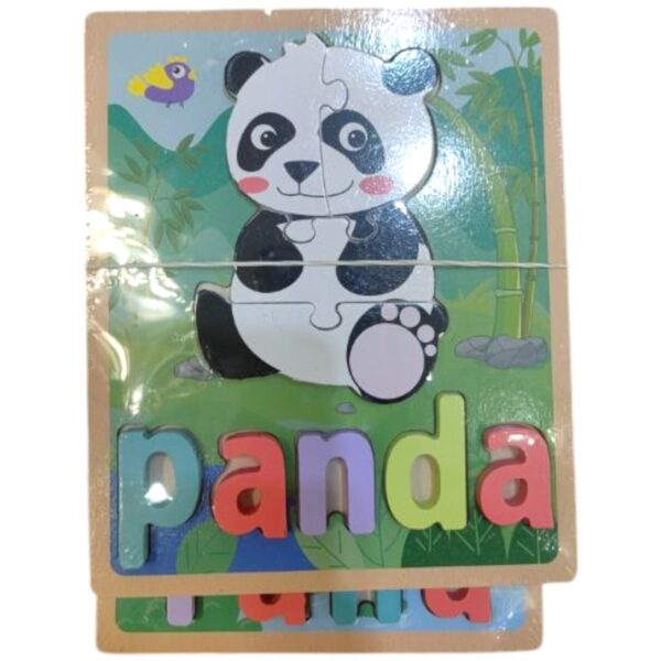 Rompecabezas Educativo para Niños Diseño Panda