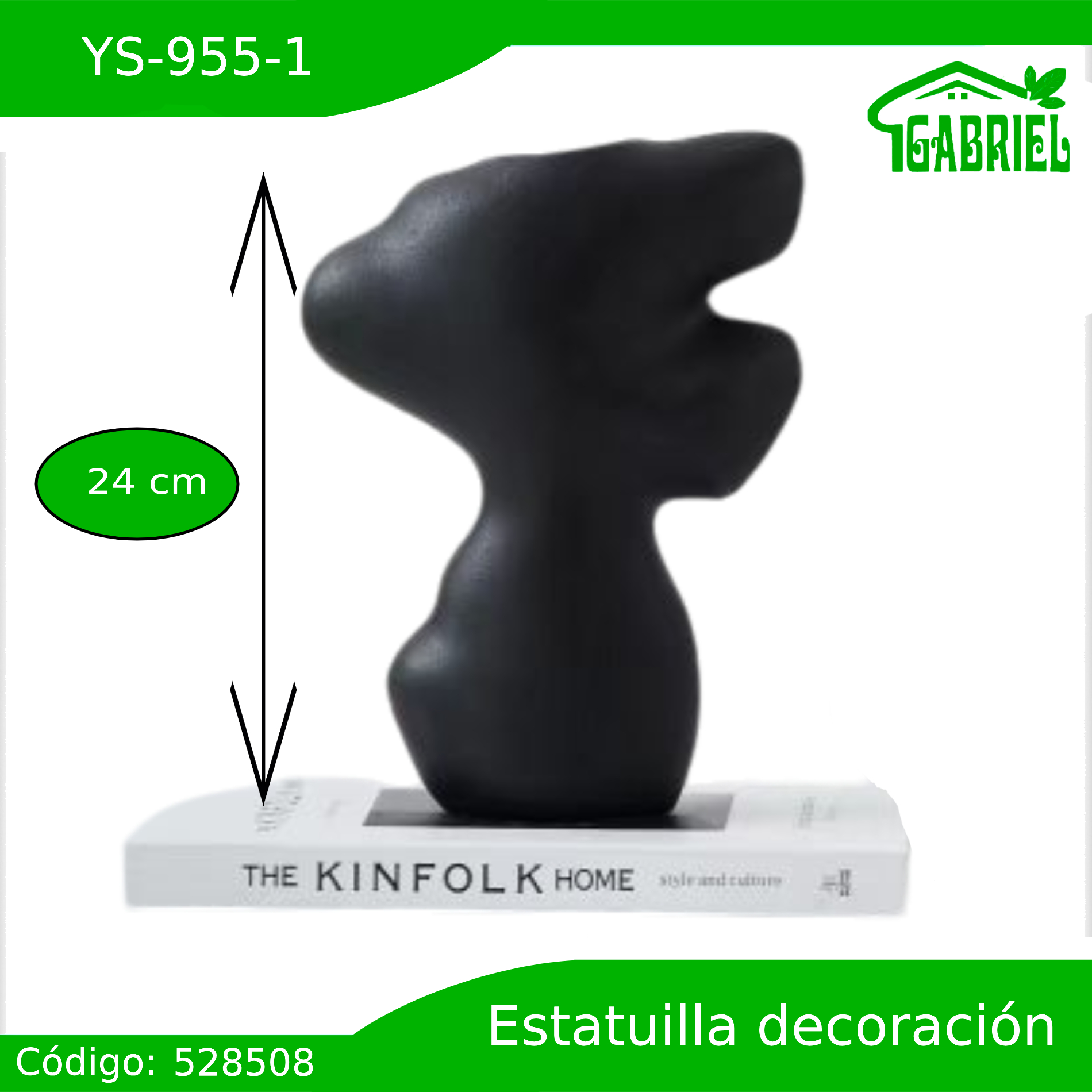 Escultura Decoración 18x7x24 cm