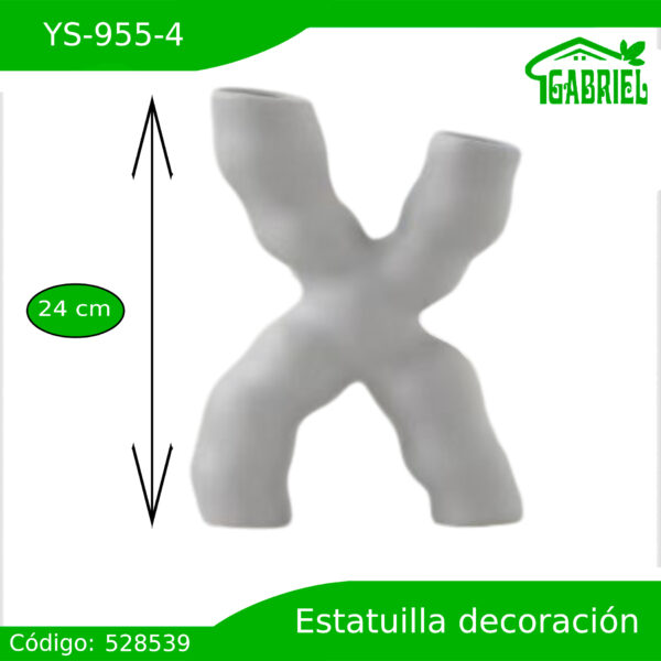 Escultura Decoración "X" 19x6x24 cm