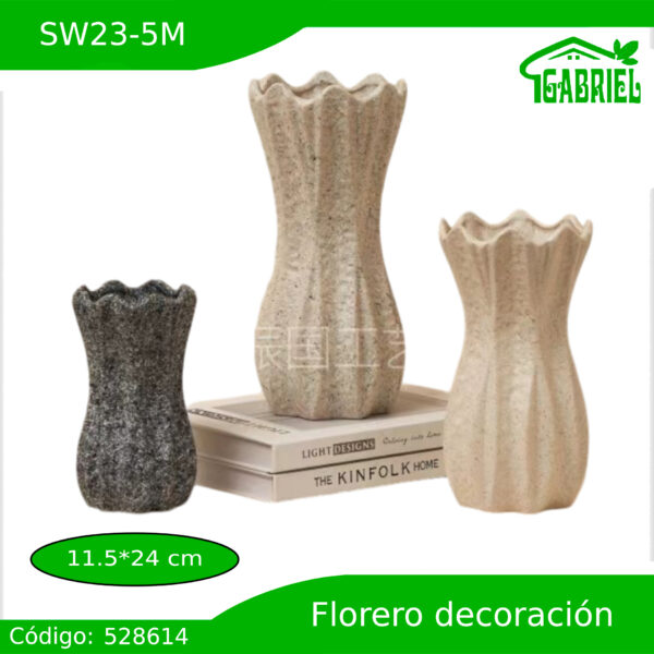 Jarrón Florero Elegante Decorativo 11x24 cm