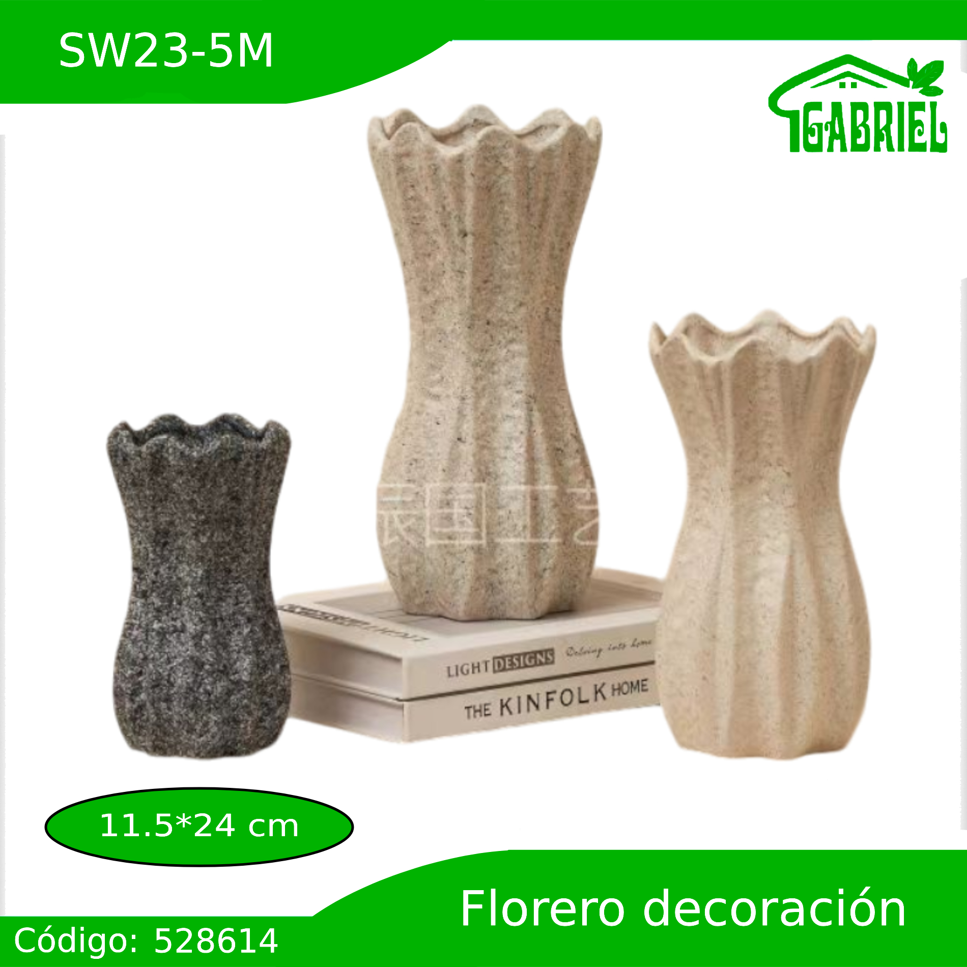 Jarrón Florero Elegante Decorativo 11×24 cm