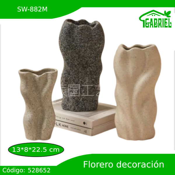 Jarrón Florero Elegante Decorativo 13x8x22 cm