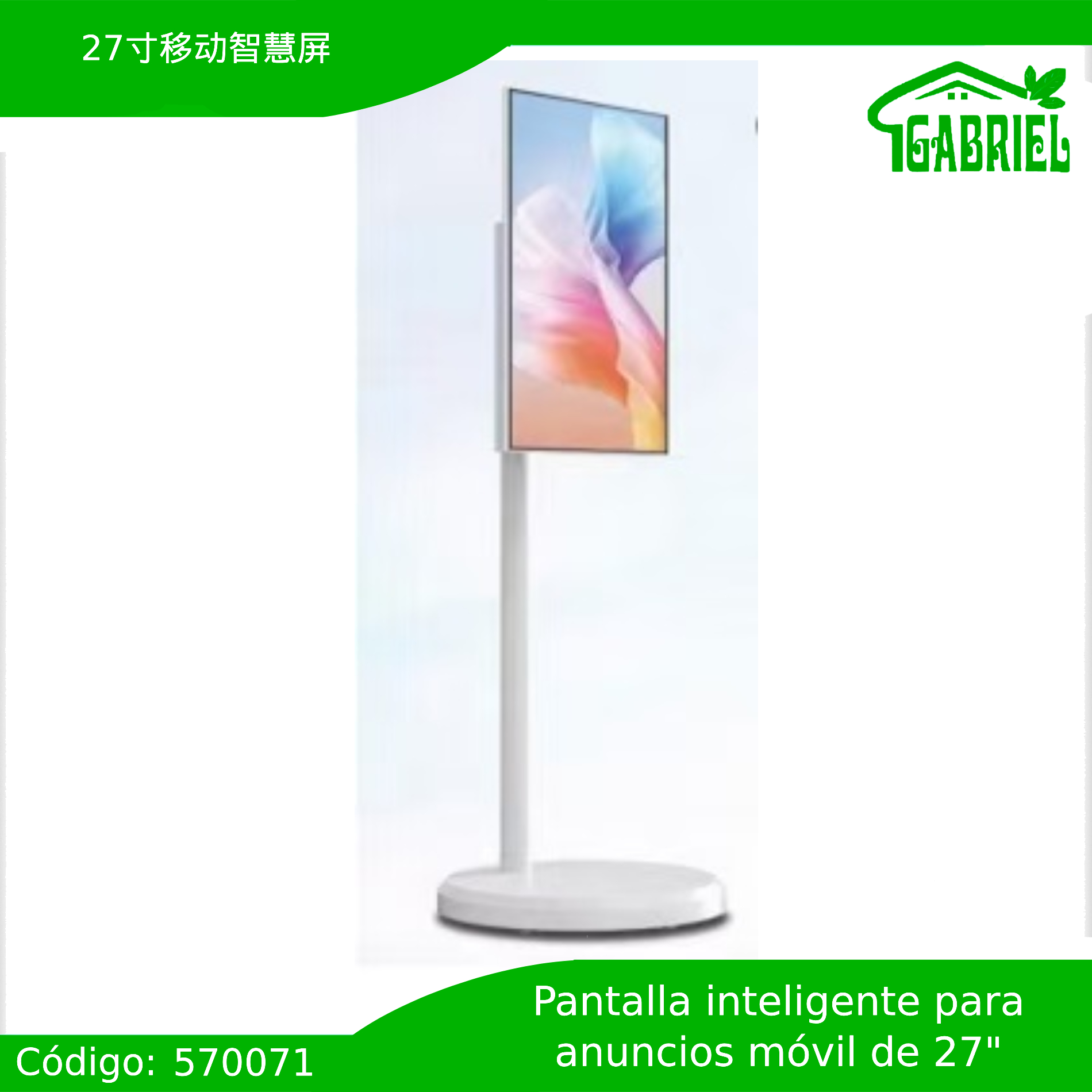 Pantalla Publicitaria Digital Touch para Anuncios – 27 Pulgadas