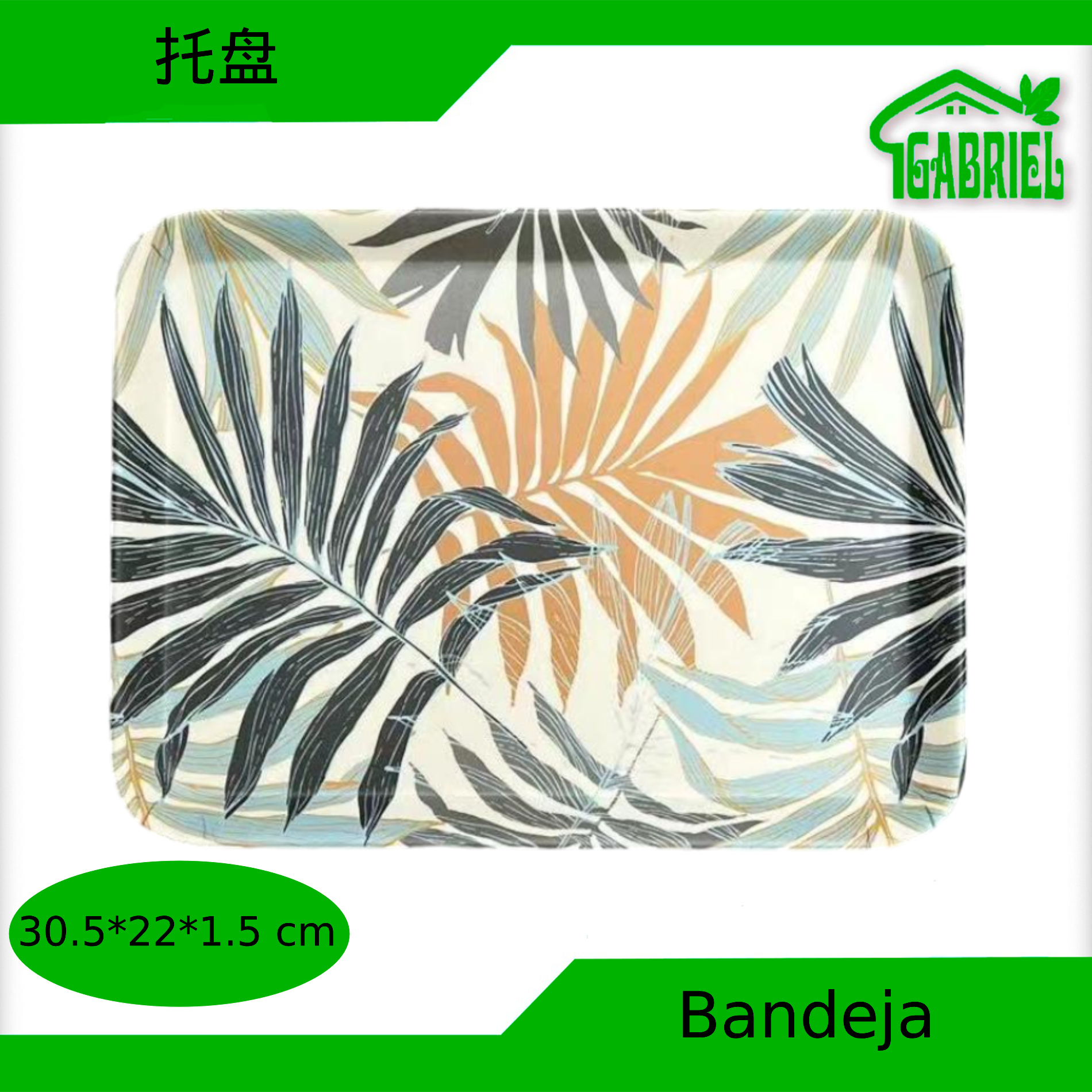 Bandeja con Diseño 30×22 cm