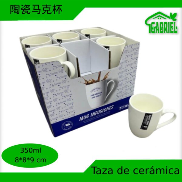 Taza de Cerámica 350ml 8x8x9 cm