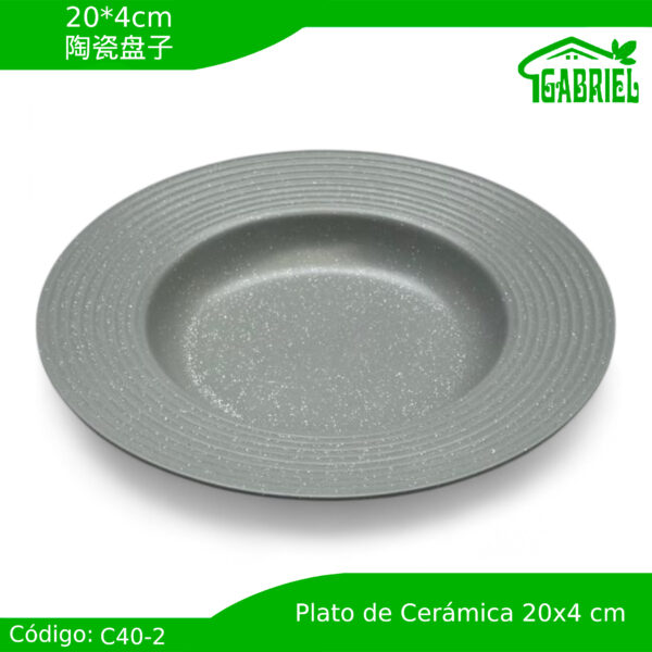 20*4 cm,陶瓷盘子/plato de cerámica