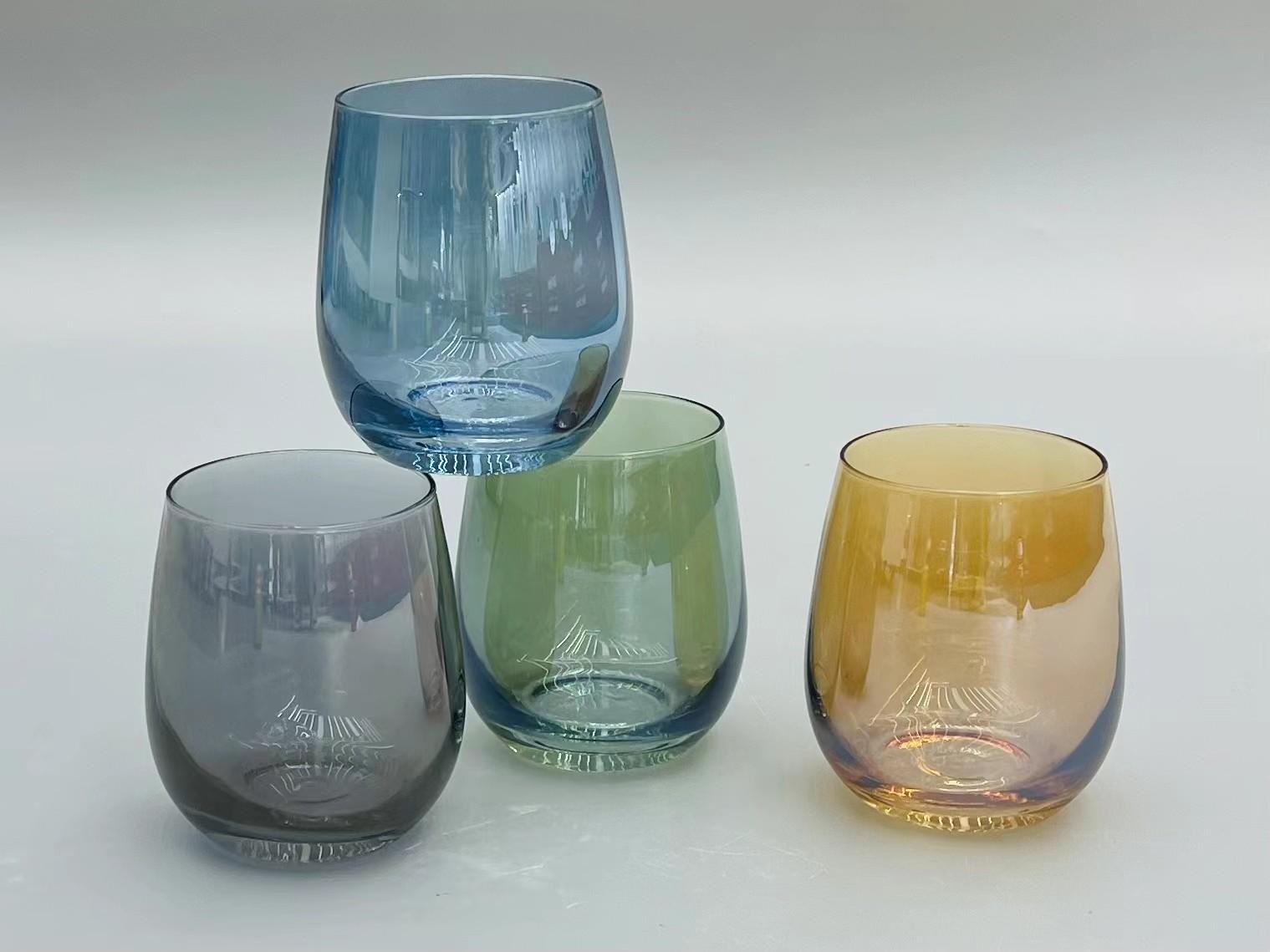 9.5*7*5.5cm,345ml/玻璃杯 4PCS/VASO DE VIDRIO 4PCS