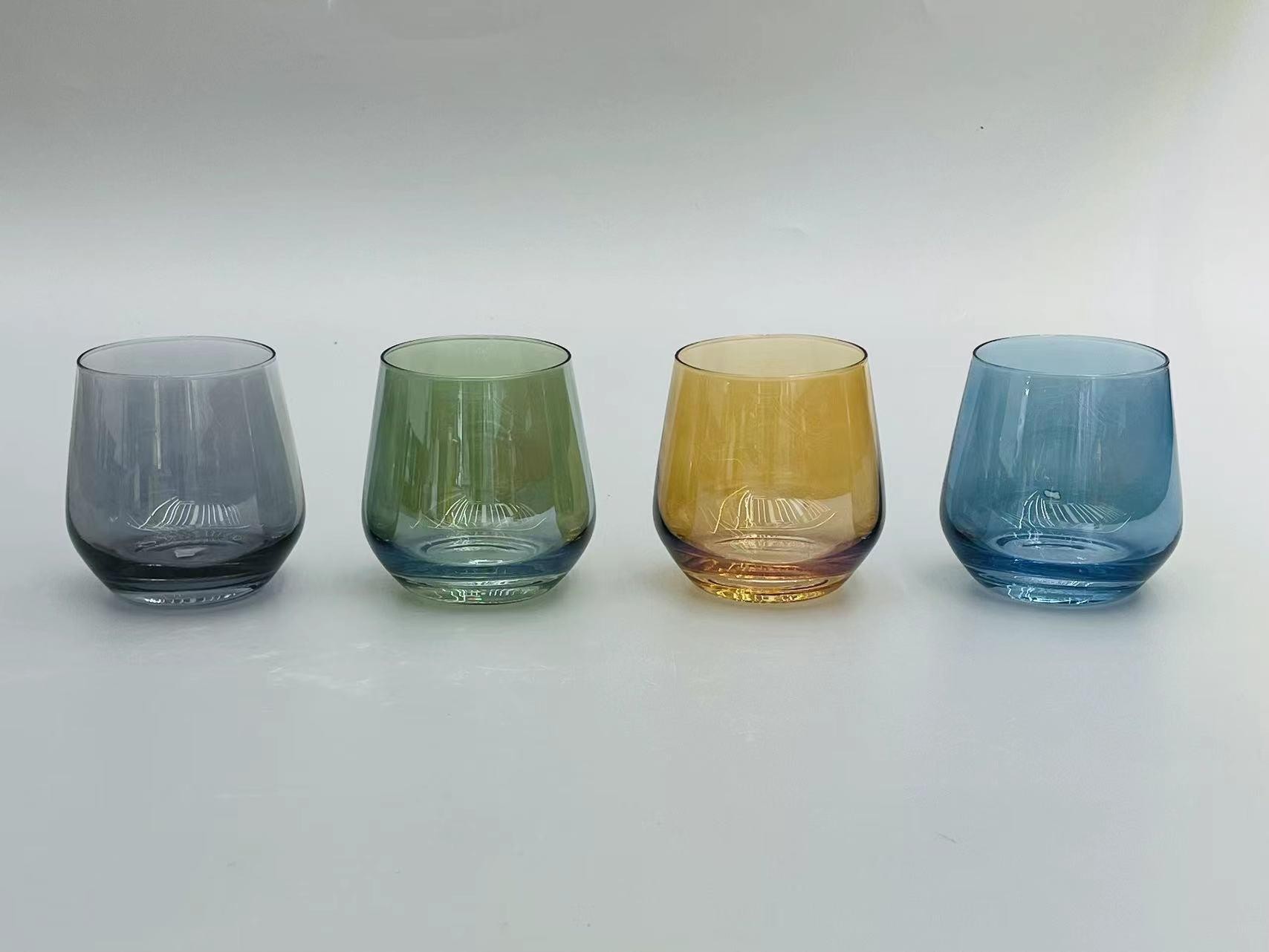 9*7.4*5.4cm,360ml/玻璃杯 4PCS/VASO DE VIDRIO 4PCS