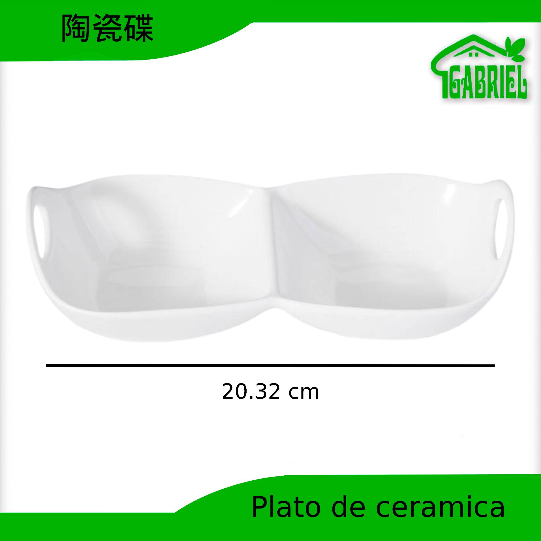 Bowl Doble de Cerámica 20 cm