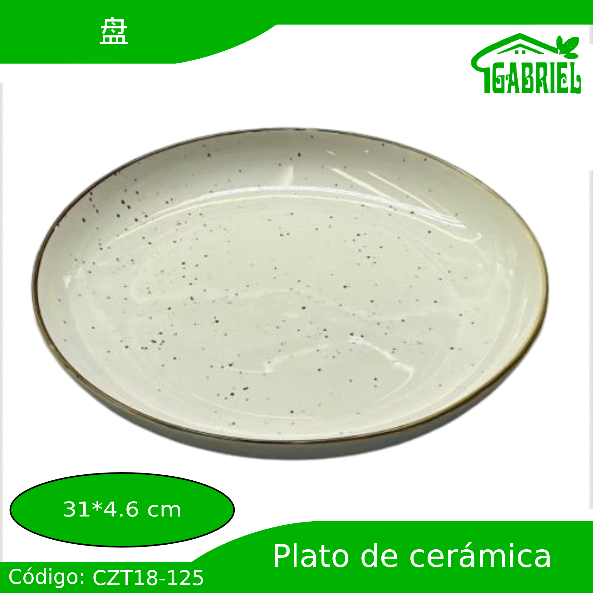 Plato de Cerámica 31×4.6 cm