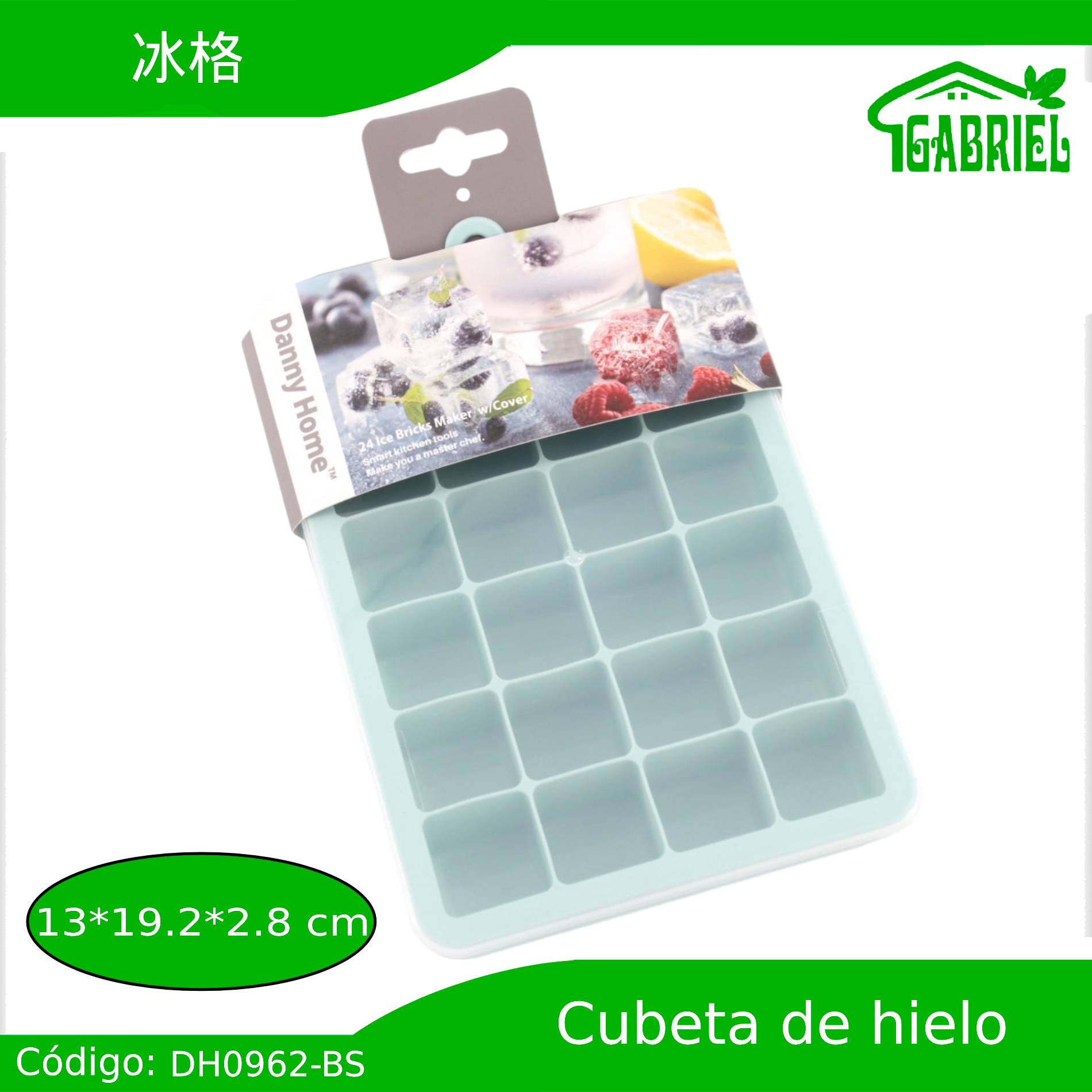 Cubeta para Hacer Hielo 13×19.2×2.8 cm