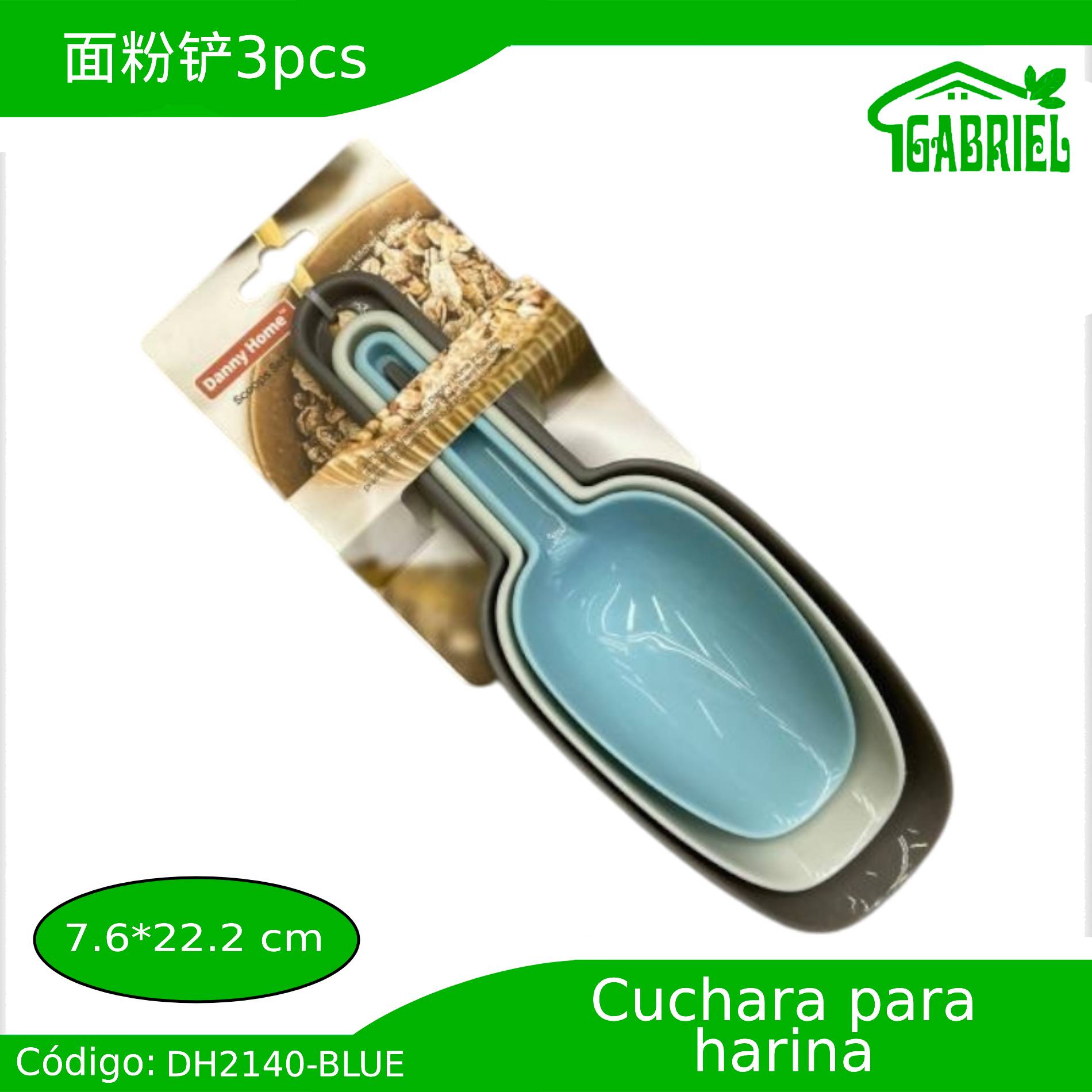 Cucharas para Harina y otros 3 PCS 7.6×22 cm