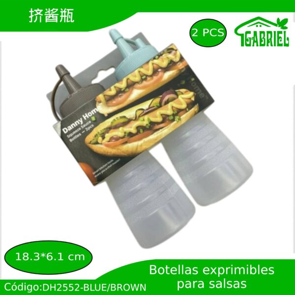 Botellas Exprimibles para Salsas 18.3x6.1 cm