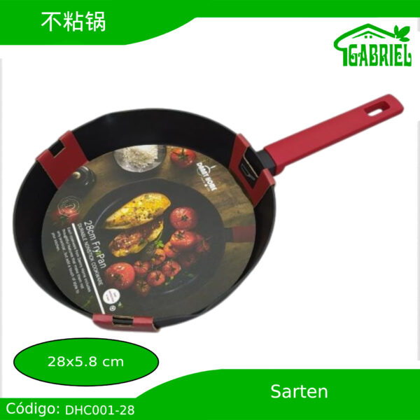 Sartén Antiadherente Versátil 28x5.8 cm – Cocina con Poco Aceite