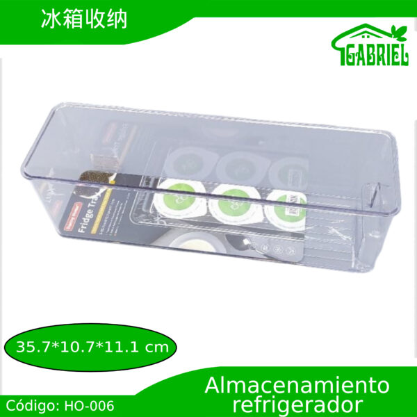 Caja de almacenamiento para refrigerador 35.7x10.7x11.1 cm