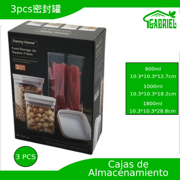 600ml 1000ml 1800 ml,3pcs密封罐/STORAGE BOX 3PCS