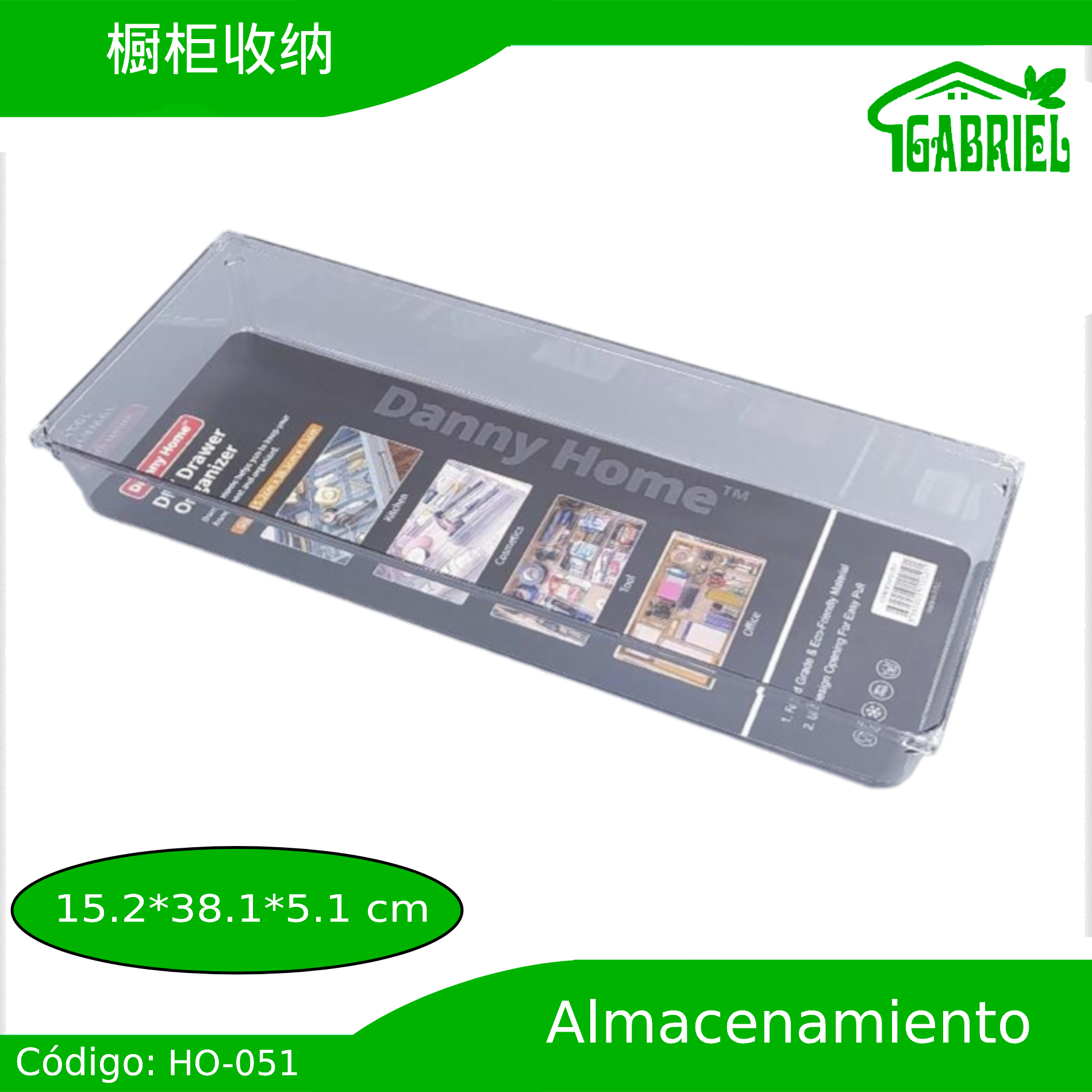 Caja de almacenamiento para armario 15.2×38.1×5.1 cm