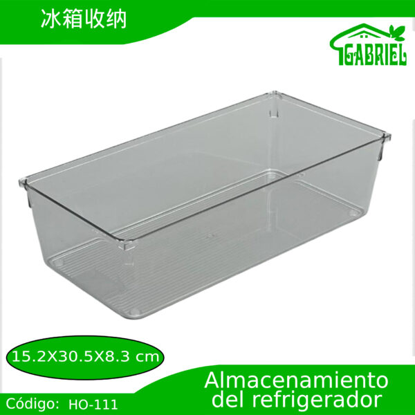 Caja de almacenamiento para refrigerador 15.2x30.5x8.3 cm