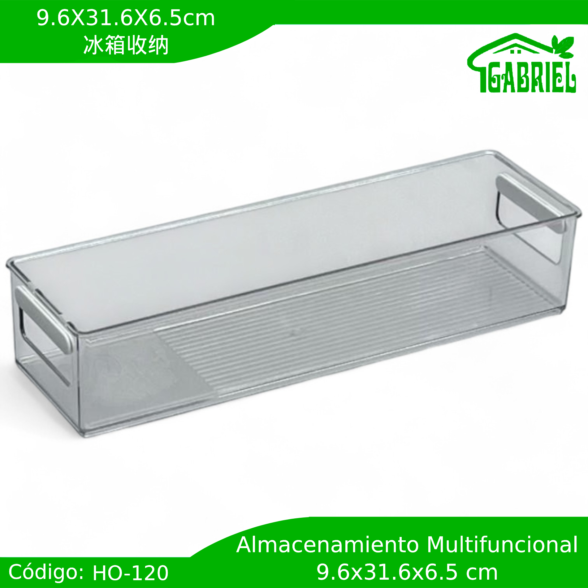 Caja de almacenamiento para Refrigerador 9x31x6 cm