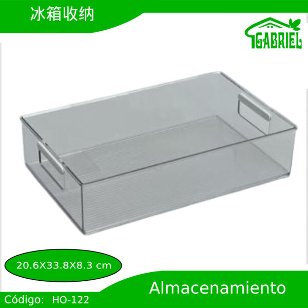 Caja de almacenamiento para refrigerador 20.6x33.8x8.3 cm