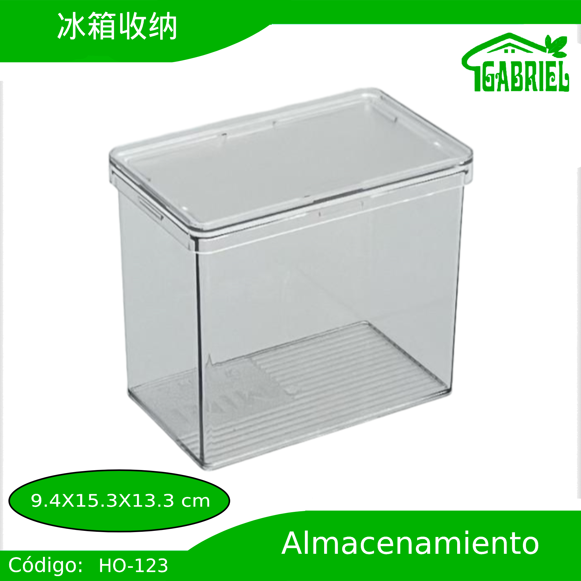 Caja de almacenamiento para refrigerador 9.4×15.3×13.3 cm