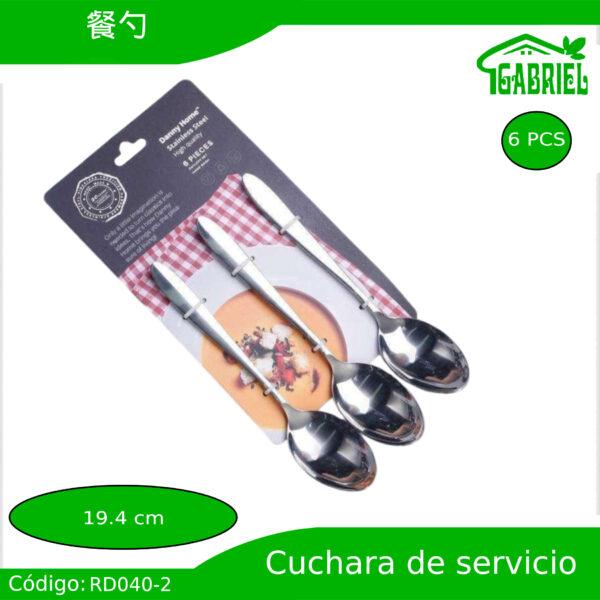 Cucharas de Servicio 6 PCS 19.4 cm