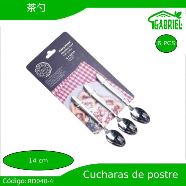 Cucharas para Postres 6 PCS 14 cm