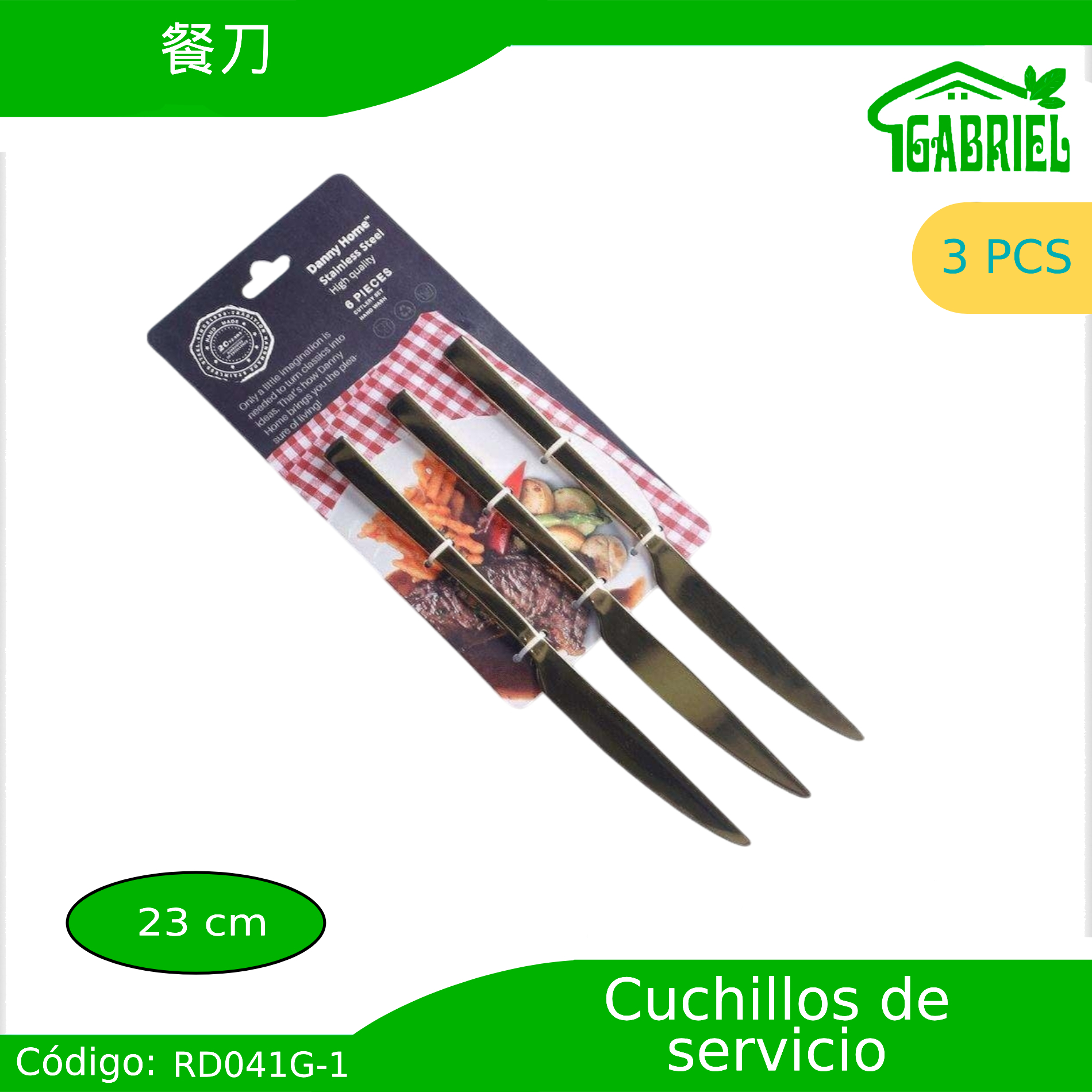 Cuchillos de Servicio 6 PCS 23 cm