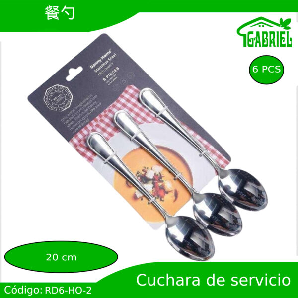 Cucharas de Servicio 6 PCS 20 cm