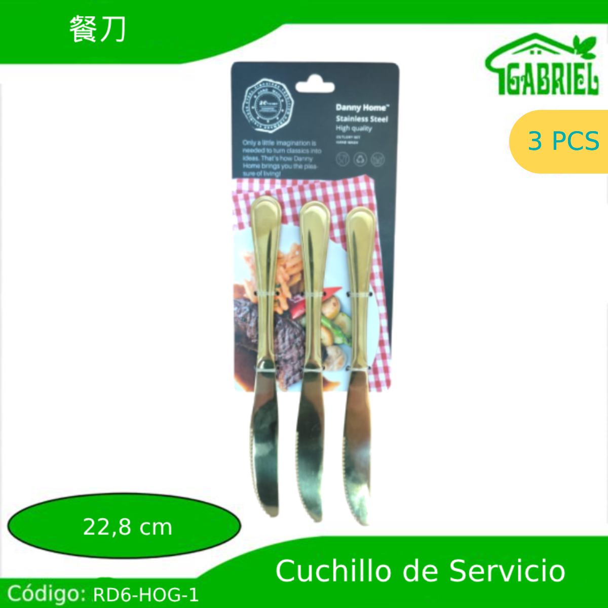 Cuchillos de Servicios 6 PCS 22.8 cm