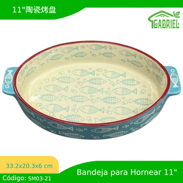 Bandeja de Cerámica para hornear 33.2x20.3x6 cm