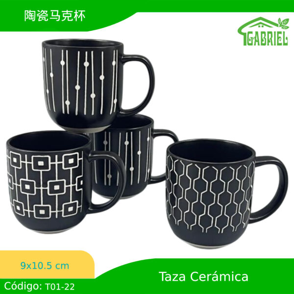 Taza de cerámica 9x10.5 cm