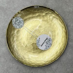 Plato de Vidrio Dorado 20x2 cm