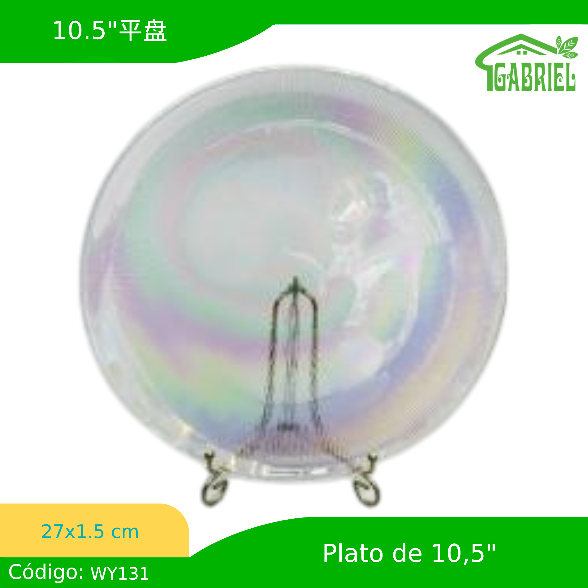 Plato de Vidrio 27×1.5 cm