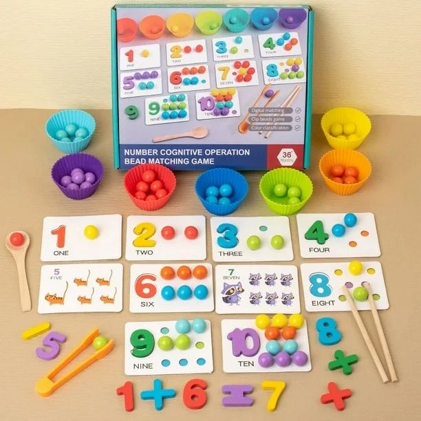 Juego de Memoria con Pinzas y Bolas