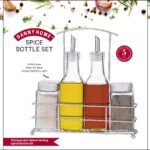 Set de Botellas y Condimenteros + Base 5 Piezas