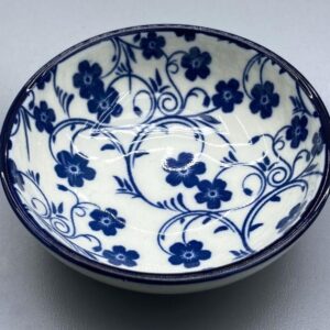 Plato para Salsas de Cerámica 9×3 cm – Set “Pétalo Azul”