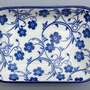 Plato de Cerámica 10×7×2 cm – Set “Pétalo Azul”